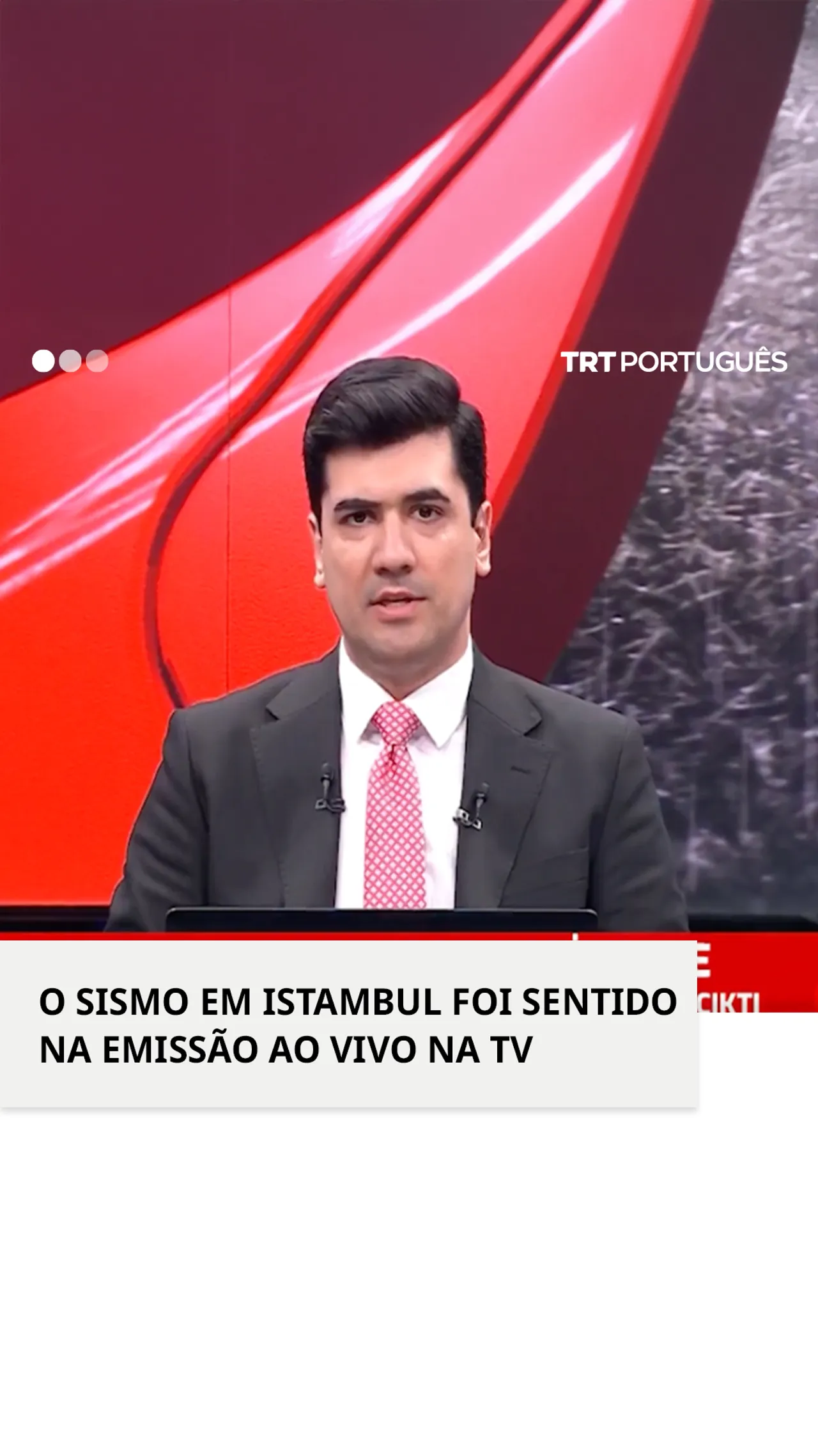 Sismo em Istambul foi sentido na emissão ao vivo na TV